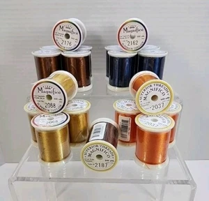 Lot of 19 Spools Superior Threads Magnifico Polyester 500 Yd Each 40Wt 2Ply NEW - Picture 1 of 13