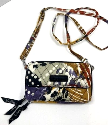 Vera Bradley  Little Crossbody Zip Around Purse Painted Feathers Retired Print - Image 1 of 4
