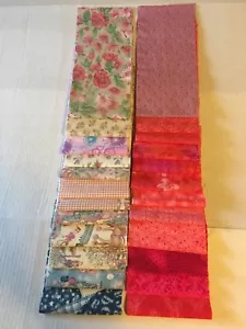 Pinks Desert Rolls 5 x 44 24 pieces Fabric 100% cotton no duplicates B - Picture 1 of 12