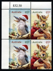 2024 Christmas Kangaroo Kookaburra ULC Value Block of Four Mint Stamp Australia - Bild 1 von 1