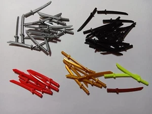 LEGO BULK LOT 52 MINIFIGURE WEAPON SWORD SHAMSHIR KATANA MIXED COLORS - Imagen 1 de 1