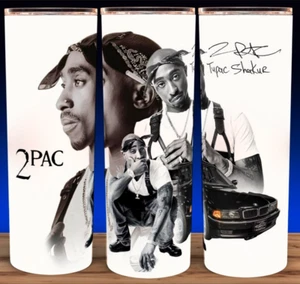Taza vaso 2Pac Tupac Shakur Triple Amenaza Rap Legend 20oz - Imagen 1 de 3