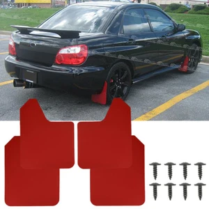 4Pcs For Subaru Impreza WRX/STI Front Rear Mudflaps Splash Guards Mudguards Red - Foto 1 di 7