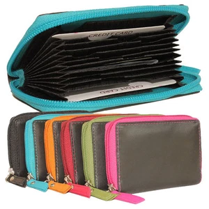 Edles Kartenetui Kartenmappe Kreditkarten Kartenfächer Damen Herren 13 Fächer - Bild 1 von 7