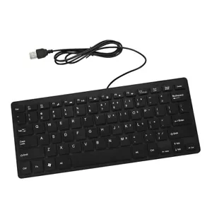 USB Slim silent mini PC keyboard for the Laptop Desktop 11.2x4.5x0.6" - Picture 1 of 7
