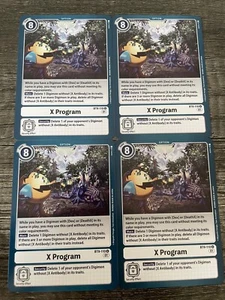 x4 X Program BT9-110 U Playset Digimon TCG X Record - Picture 1 of 1