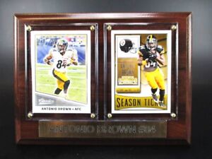 Antonio Brown Pittsburgh Steelers Wood Wall Picture 7 7/8in, Plaque NFL