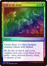 Call to the Feast FOIL Ixalan NM White Black Uncommon MAGIC MTG CARD ABUGames