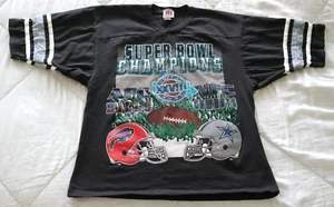 Super Bowl XXVII 1994 T-Shirt Größe mittlere Rechnungen vs Cowboys Rose Schüssel 27 Vintage - Bild 1 von 10