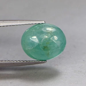 4.35 Cts FOR SALEEE Grandidierite Oval Cabochon Cut Bluish Green Loose Gemstone - Picture 1 of 6