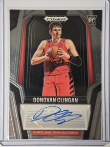 2024-25 Panini Prizm Black Donovan Clingan Rookie Signatures Auto RC Blazers  - Bild 1 von 2