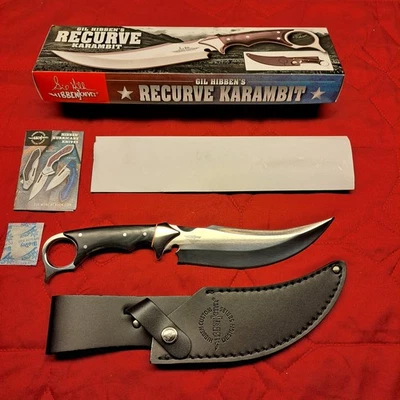 Cuchillo Karambit Gil Hibben GH5082 Afilado Recurvo con Funda de Cuero Nuevo en Caja - Stock Antiguo Foto 1 de 3