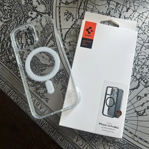 Case For iPhone  14 Pro Max Spigen Hybrid Magsafe Transparent Cover - Picture 1 of 2