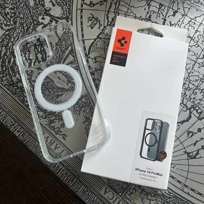 Case For iPhone  14 Pro Max Spigen Hybrid Magsafe Transparent Cover - Image 1 of 2