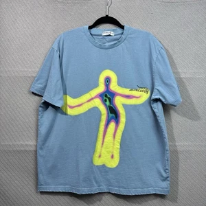 Camisa Aelfric Eden Para Hombres S Azul Distorsionado Autorretrato Suelta Retro Ciudad - Imagen 1 de 16