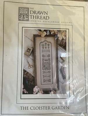 THE DRAWN THREAD THE CLOISTER GARDEN Cross Stitch Leaflet Only New - Image 1 of 2