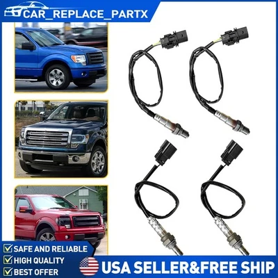 Sensor de oxígeno para Ford F-150 2011-2014 3,5 L turboalimentado O2 4 piezas aguas arriba + aguas abajo K Foto 1 de 4