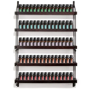 Essential Oil Storage Shelf Wall Mounted Wooden Essential Oil Col - Picture 1 of 6