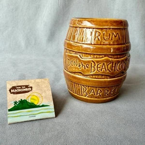 Vintage Mint Condition 2006 Don The Beachcomber Rum Barrel Tiki Mug + Matches - Bild 1 von 11