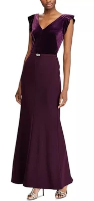 RALPH LAUREN Evenings womens Dress Purple velvet 14 - Image 1 of 4