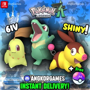 ✨ Arrancadores Lumiosos ✨ Chikorita Brillante Totodile y Tepig✨ 6IV ✨ Pokemon Legends ZA - Imagen 1 de 3