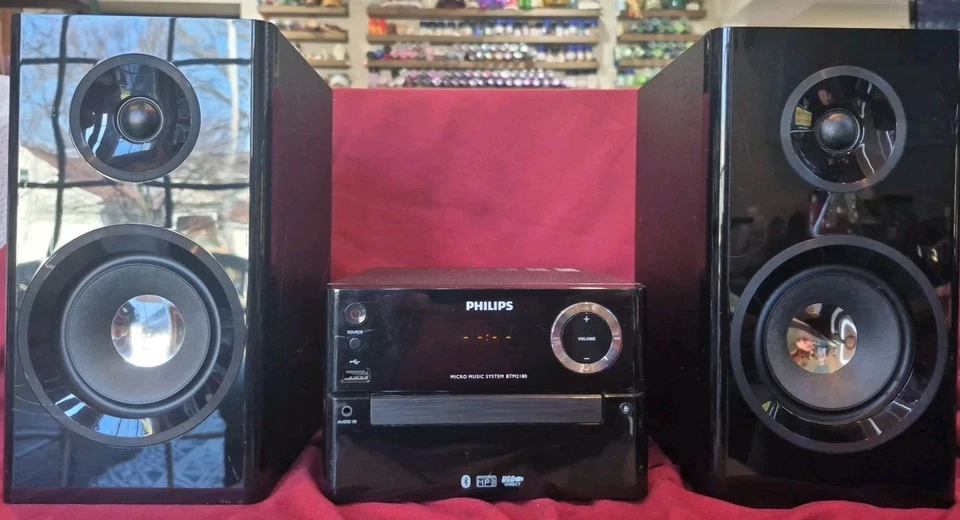 Philips Micro Music System BTM2180 Black Bluetooth MP3 USB Direct No Remote C4 - Image 1 of 2