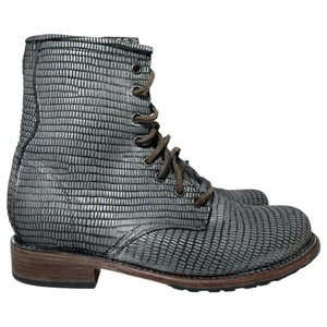 Freebird by Steven Manchester Combat Damenstiefel Größe 9 grau Leder - Bild 1 von 13