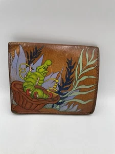 Alice In Wonderland Genuine Leather Bi-Fold Wallet VERY RARE! - Picture 1 of 6