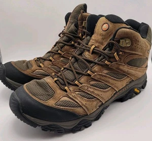 EUC Merrell Mens Moab 3 Mid Waterproof Brown Hiking Boots Size 14 - J035839 - Picture 1 of 13