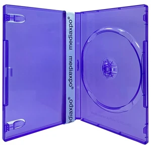 25 STANDARD Clear Purple Color Single DVD Cases - Imagen 1 de 3