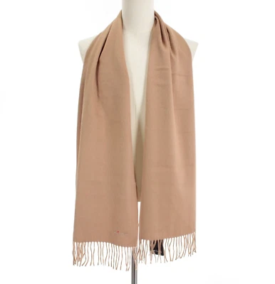 Kiton новый с Ярлыками шарф один размер твердый верблюд / светло-коричневый 100% кашемир сделано в Италии - Изображение 1 из 4