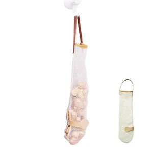 Reusable Hanging Storage Mesh Bag For Onion Vegetable Fruit Garlic Potato - Picture 1 of 9