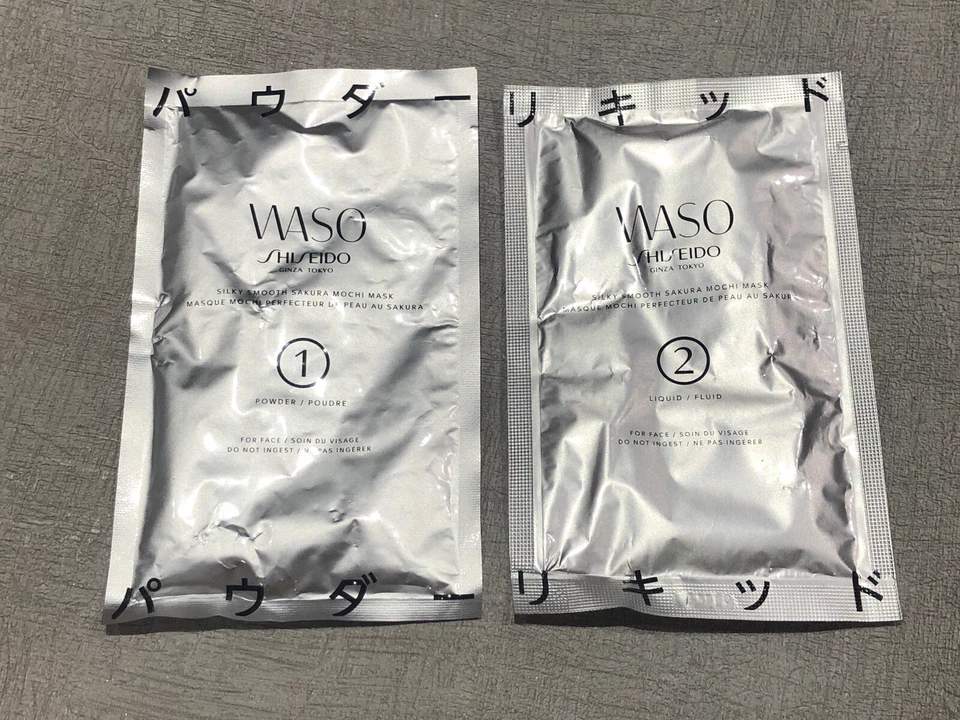 Shiseido WASO Silky Smooth Sakura Mochi Mask 20ml X 2  New - Image 1 of 2