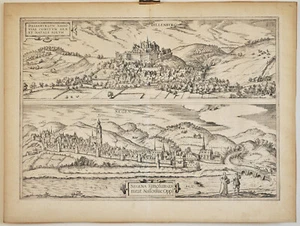 DILLENBURG & SIEGEN : Kupferstich, Braun-Hogenberg, 1617 - Bild 1 von 5