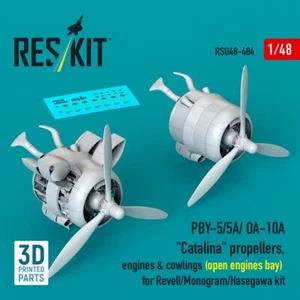 1:48 PBY-5/5A/ OA-10A Catalina Propellers, Engines for Revell/Monogram/Hasegawa - Picture 1 of 6