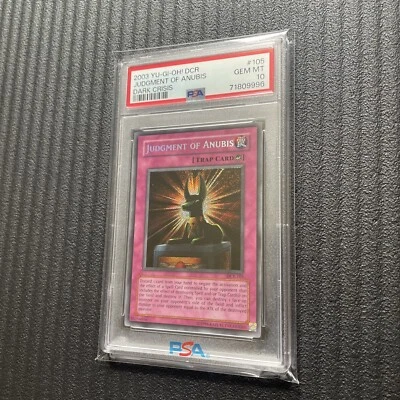 Yugioh! Judgment of Anubis DCR-105 Secret Rare Unlimited PSA 10 GEM MT - Image 1 of 2