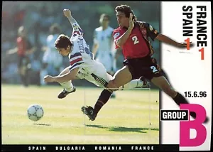 Football Maxicard 1996 France V Spain Unused #C26326 - Picture 1 of 1