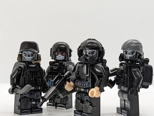 Custom Printed LEGO Minifigure (4x) Special Operations Black Ops Squad - Picture 1 of 10