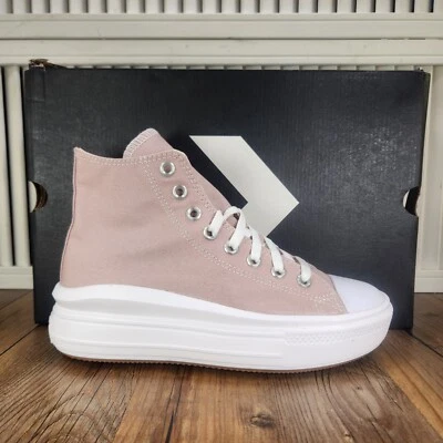 Converse CTAS Move Hi Womens 8 Stone Mauve Purple Canvas Platform Sneakers Shoes - Image 1 of 4