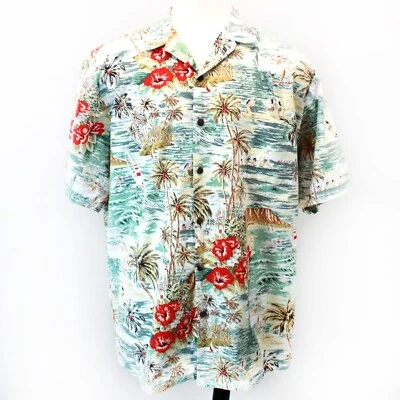 Hello Hattier 100% Cotton Hawaiian Original Tropical Pocket Men's Shirt 3XL USA - Image 1 of 4