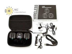 VASSRO 2.4G Wireless Lavalier Microphone 1x Receiver 2x Transmitter - Picture 1 of 5