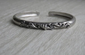VTG Seagull Pewter Canada Conch Seashell Beach Coastal Bangle Bracelet Adjusts - Picture 1 of 14
