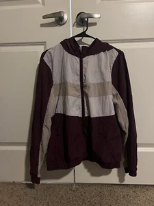 Maroon Windbreaker Jacket Women’s XL (fits like a medium) - Picture 1 of 7