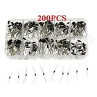 Essential 200Pcs 10 Value Diode Assortment Kit With 1N4001~1N5819 Diodes