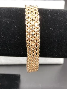 Neu mit Etikett 8 Zoll rosévergoldetes Armband, atemberaubend & trendy - Bild 1 von 6