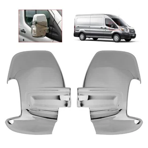 2x Spiegelkappen Spiegelabdeckung für Ford Transit 2014-2024 Chrom ABS Silber - Bild 1 von 9