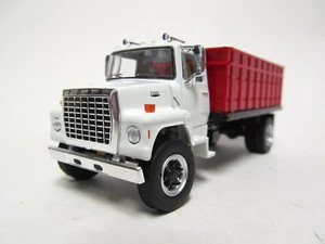 TOP SHELF 1/64 SCALE FORD L9000 GRAIN TRUCK, WHITE, RED BED (SAME SCALE AS DCP) - Picture 1 of 6
