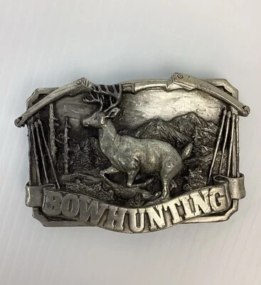 Arco Caza Bergamota 1983 Latón Funciona Siskiyou Cola Blanca Hebilla de Cinturón Foto 1 de 4