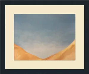 Georgia O'Keeffe Red Hills and Blue Sky Custom Framed Print - Picture 1 of 2