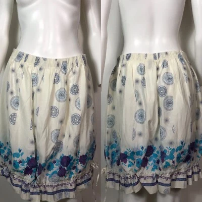 Vtg Jean Paul Gaultier Jean's Printed Cotton Skirt M - Image 1 of 4